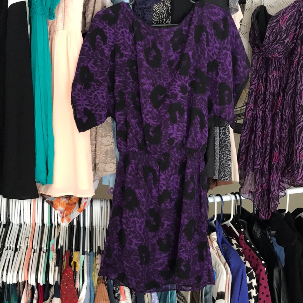 Jessica Simpson Purple Chiffon Dress